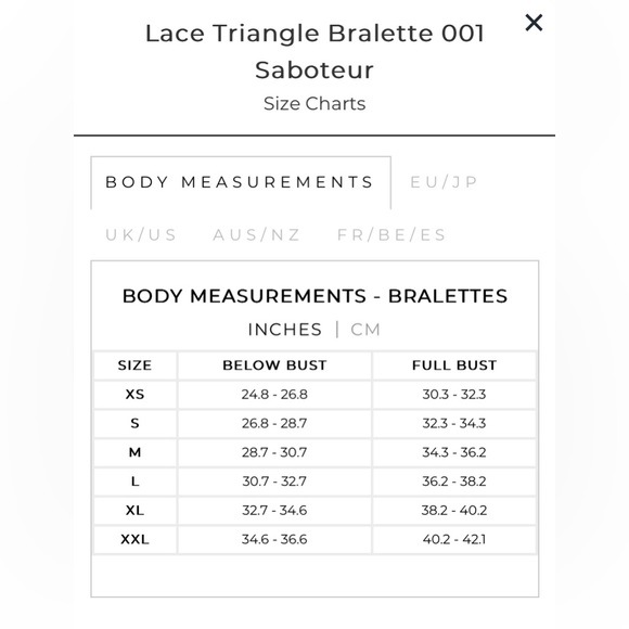 NWT Black Lace Triangle Bralette size XS - Picture 11 of 11